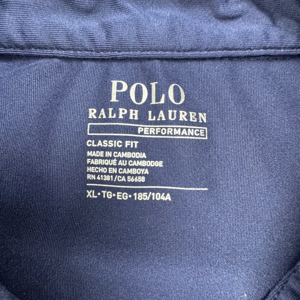 Polo Ralph Lauren Polo Mens XL Navy Blue‎ Excellent Performance Classic Fit Pony